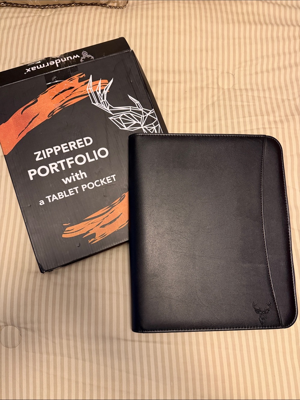 Black Zippered Tablet Portfolio Case